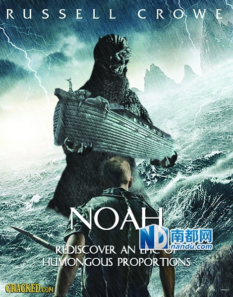 这组创意海报源自《大白鲨》、《诺亚方舟》、《E .T .》、《地心引力》，你能认出它们吗？