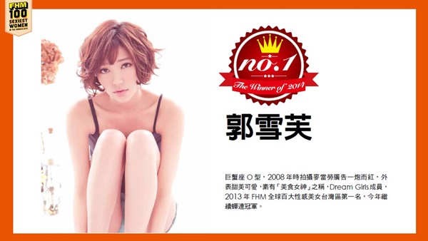 叫她性感女王!郭雪芙连庄<em>FHM</em>百大<em>美女</em>|网友|微