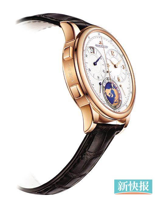 积家捐赠的双翼系列寰宇旅行时间玫瑰金款腕表。