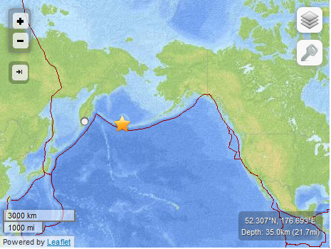 美国阿拉斯加州再发生6.6级地震。