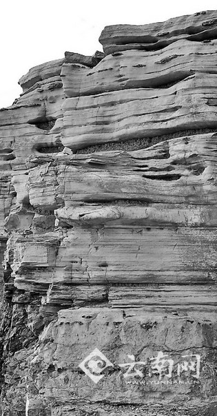 发现化石的地层地貌