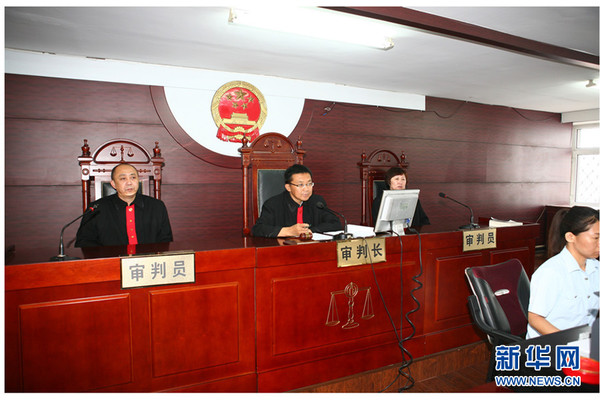 　　2013年7月17日，孙波（中）在庭审中。新华社记者王凯摄