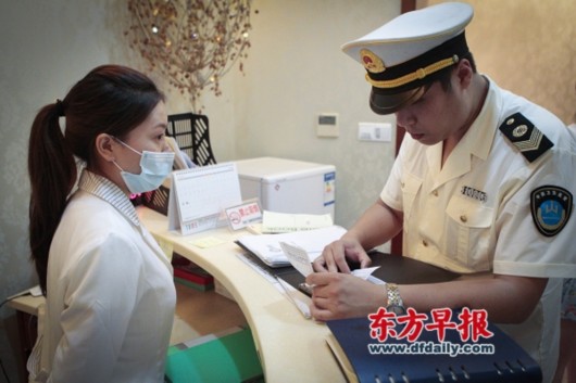　　昨日，薇凯医疗美容机构被查出滥用精神麻醉类药物。早报见习记者 杨博 图