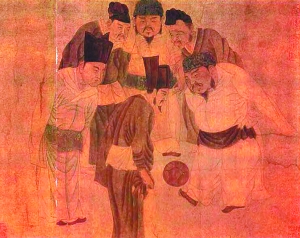 元钱选临摹宋太祖蹴鞠图（局部）-图片版权归原作者所有