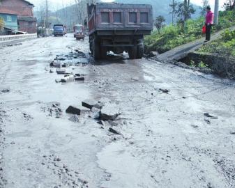 陈某的爱车长期行驶在这条终年泥泞的道路上，车坏了为发泄情绪便诽谤交通局长。
