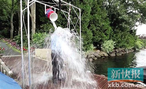 4.盖茨完成挑战,并点了其他三个人的名。