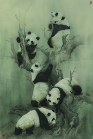 　　王申勇作品  《大熊猫》  139cm×210cm
