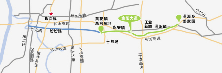 　　金阳大道走向示意图 制图/毛洁如