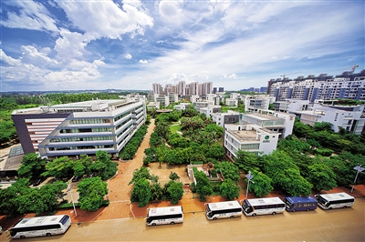 图:2014年,海南生态软件园园林式的办公环境。