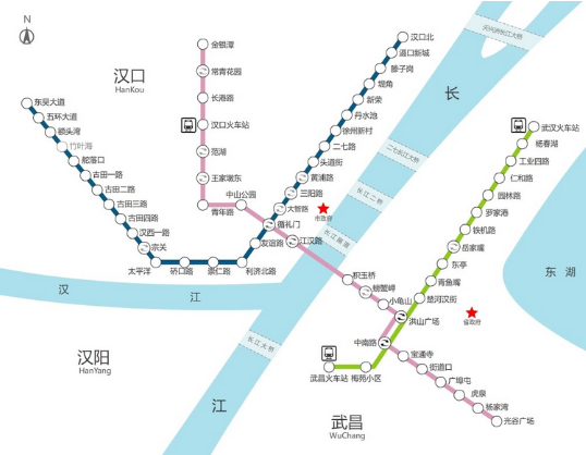 武汉运营线路图(图片来自武汉地铁官网) 今年底,武汉地铁4号线二期将