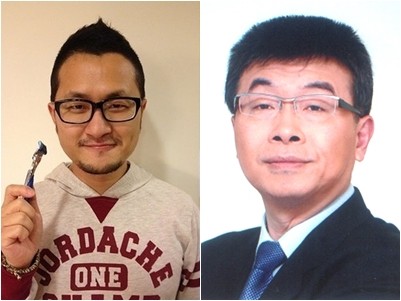 资料图:九把刀(左)和邱毅