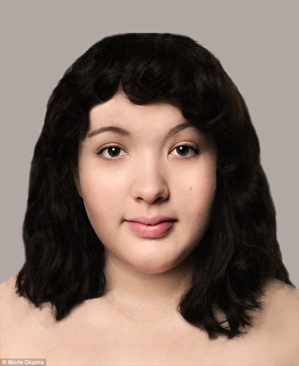 美国：美国编辑将她的脸变得瘦长一些，而且还让她的头发变得又黑又直。（图片来源：《每日邮报》）