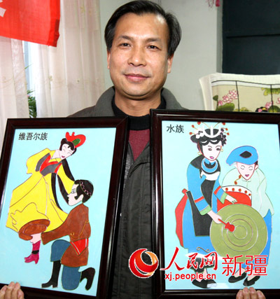 新疆:"彩丝画"亮相克拉玛依|新疆|民族_凤凰资讯