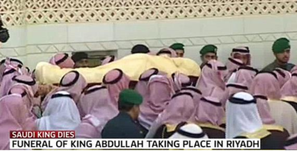 沙特国王阿卜杜拉遗体告别仪式举行。