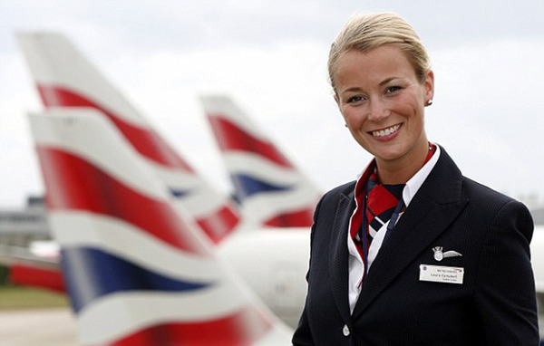 英国航空公司（British Airways）空姐制服（网页截图）