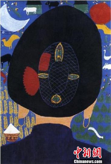 缪惠新创作的《乡情》 吴洪 摄