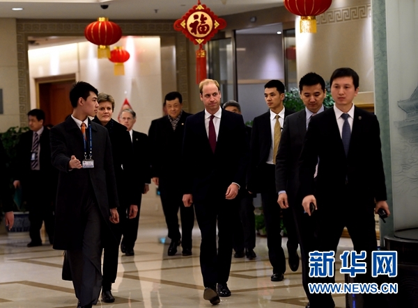 3月1日，英国剑桥公爵威廉王子抵达北京，开始为期4天的首次中国之行。   新华社记者金良快摄