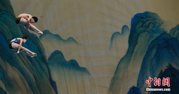 鱼跃山水间 中国队包揽世界跳水系列赛北京站