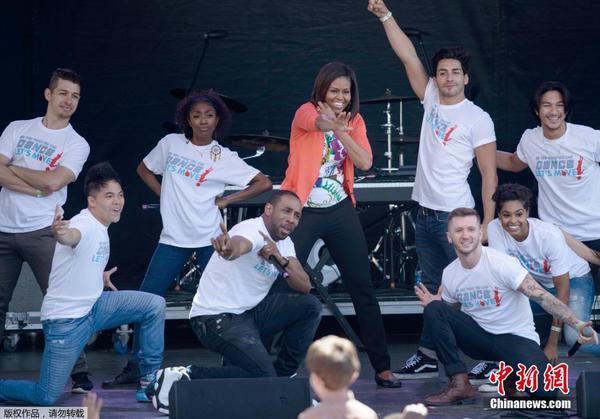  白宫庆祝复活节  米歇尔热舞激情四射|奥巴马|米