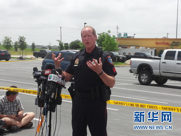 韦科市警察发言人。(记者张永兴 摄)