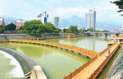 ▲福安市区环阳头岛休闲步道全长9600米。