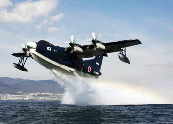 资料图：日本新明和生产的US-2水上飞机是目前最先进的大型水上飞机