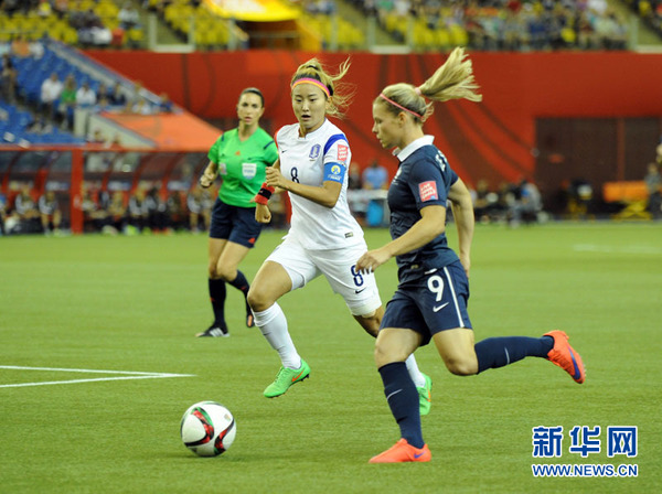 [女足世界杯]八分之一决赛法国3:0胜韩国|法国