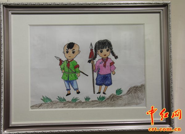 抗日图画小学生_