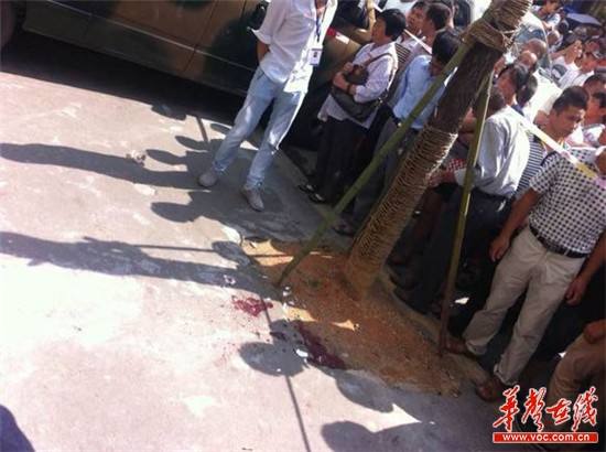 平江枪击案现场被警戒