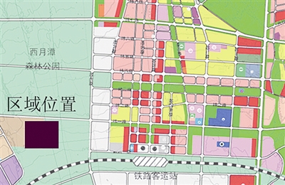 图中为食品产业园所在方位。（图片由食品产业园项目部提供）