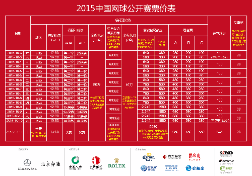 2015年中国网球公开赛预售在温网 发布两大预