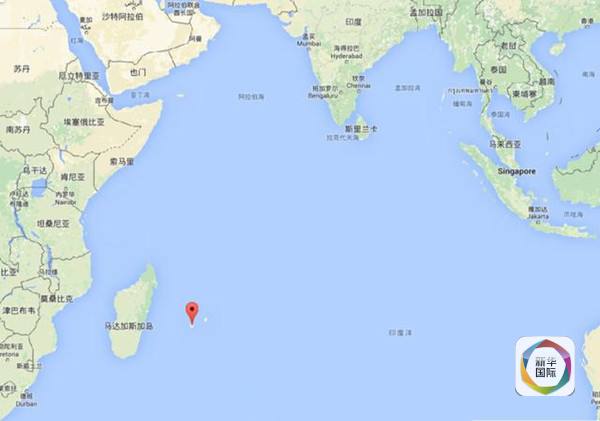 　　发现疑似残骸的留尼汪岛位置