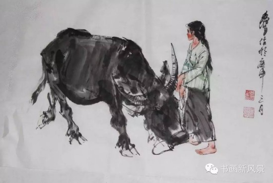 　　黄胄《牧牛图》