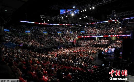 资料图:俄亥俄州克里夫兰的首场电视辩论录制