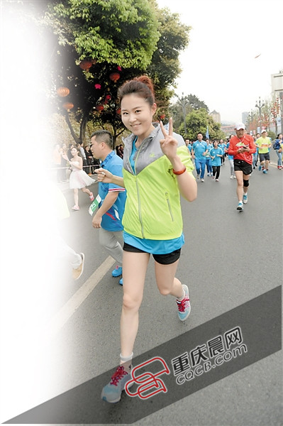 重庆美女喜欢跑马拉松。资料图片