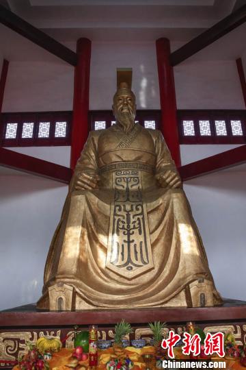 甘肃正宁县举行黄帝像落成典礼|黄帝|文化