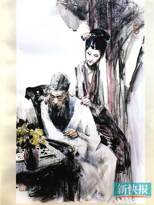 ■林墉为刘斯奋《白门柳》所创作的插图