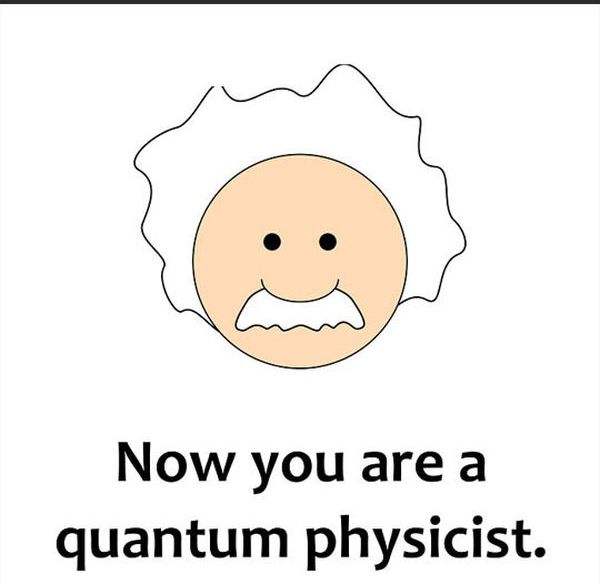 　　“现在你是量子物理学家了”