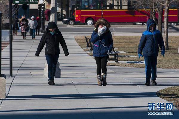 全副武装!芝加哥迎来今冬最低气温(高清组图