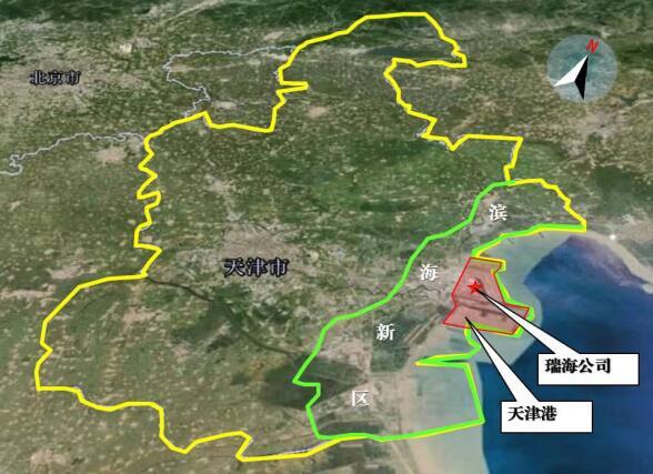 图1 瑞海公司地理方位示意图