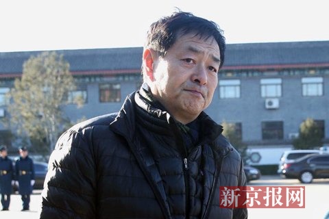 濮存昕出现在追悼会现场。新京报记者 尹亚飞 摄
