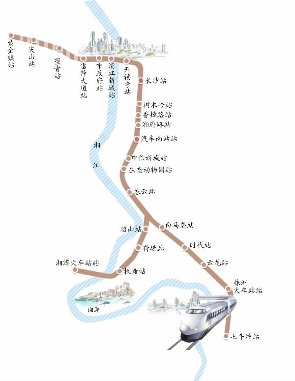 长沙城铁线路图