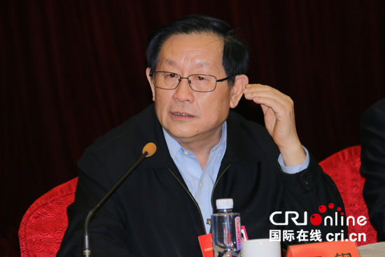 万钢在6日的联组会上 摄影:黎萌