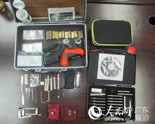 警方缴获的作案工具。来源：广州市公安局