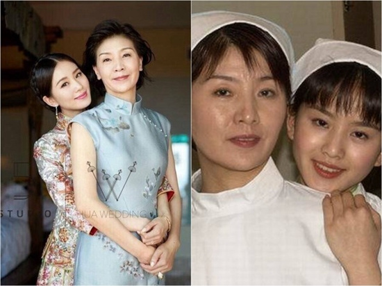 母亲参加刘诗诗婚礼后走红母女拍戏旧照曝光图