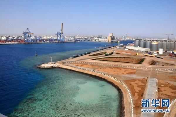 苏丹港一瞥。苏丹港是东非重要海运枢纽，也是“一路一带”海上丝绸之路红海重要节点。新华网记者李紫恒摄