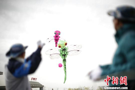 图为第八届天津航母风筝节现场。　佟郁　摄