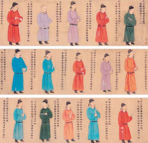 《秦府十八学士图》局部