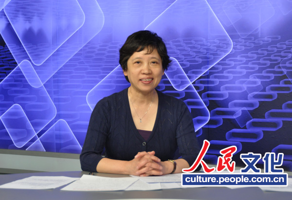 北京出版集团党委书记、董事长钟制宪做客人民网文化频道。（记者许心怡摄）