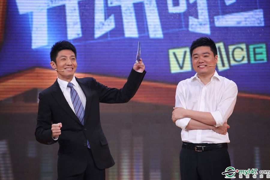 丁俊晖录制电视节目对话撒贝宁